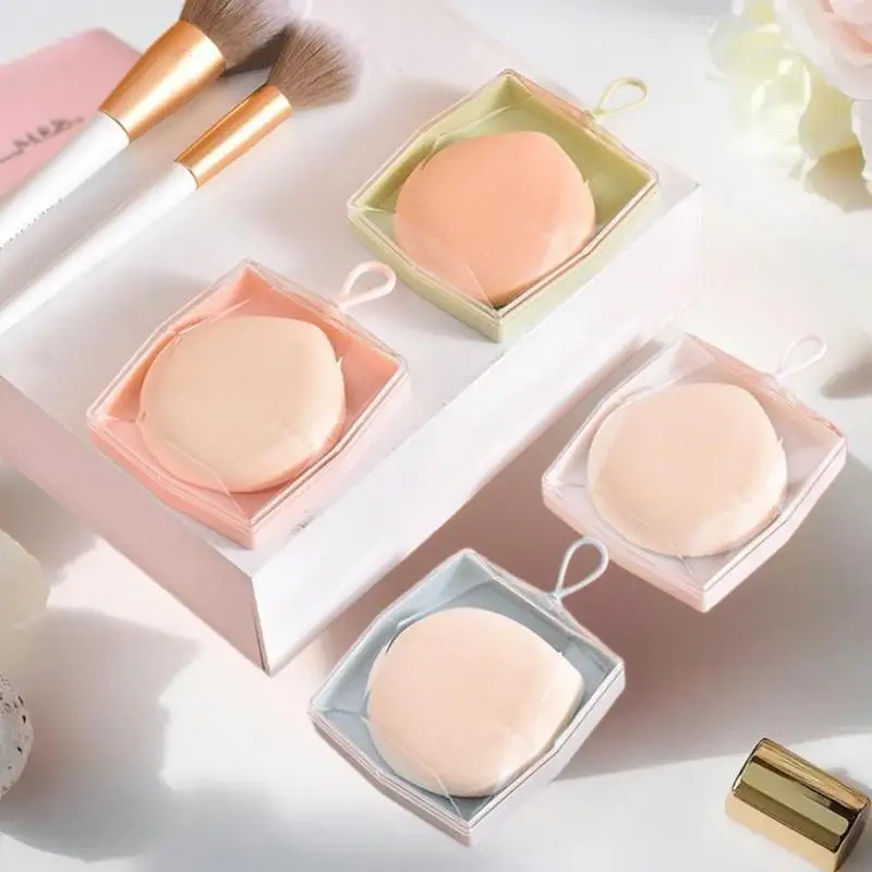 Bolsa de cosméticos de plástico transparente, estuche de almacenamiento de viaje portátil para esponja, sin polvo, organizador de cosméticos, 1/5 Uds.