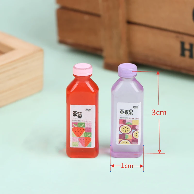 5 Buah 1/12 Miniatur Rumah Boneka Mini Resin Botol Minum Botol Anggur Simulasi Minuman Model Mainan Bermain Boneka Rumah Boneka Aksesoris