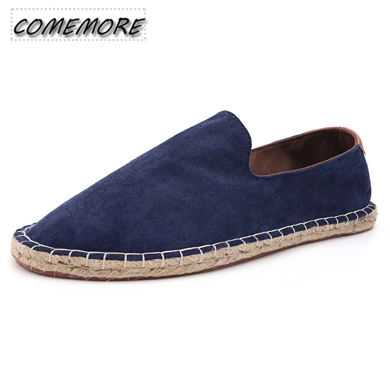 Espadrilles for Man 2024 Spring Autumn New Linen Men\'s Classic Casual Shoes Handmade Loafer Shoes Fashion Flats Big Size 46 47