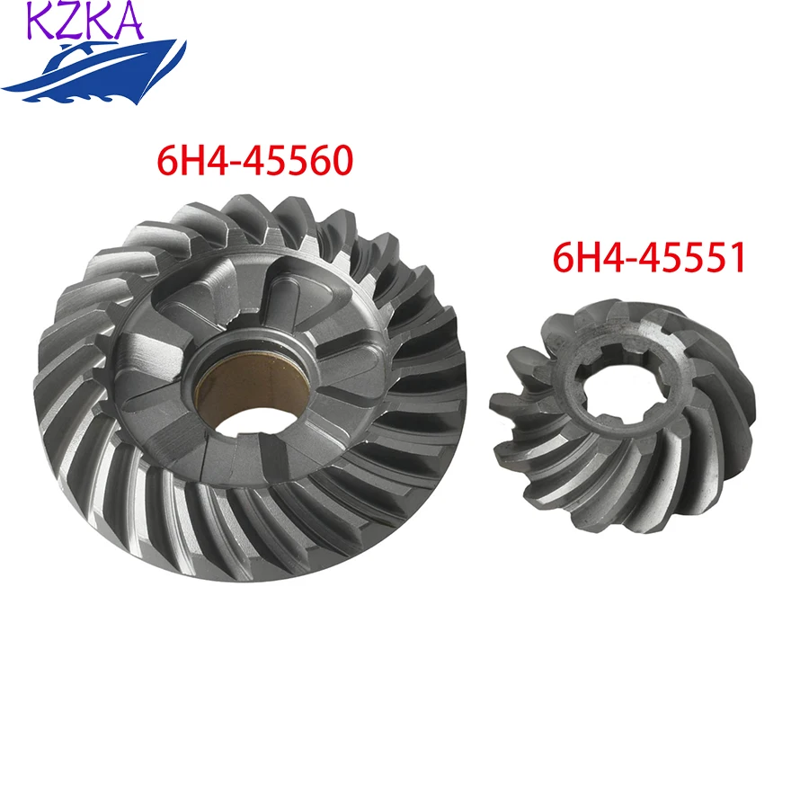 6H4-45560 Forward Gear And 6H4-45551 Pinion Gear For Yamaha Outboard Motor 3 Cyl 40HP 50HP;24T;6H4-45560-00 13T 6H4-45551-00