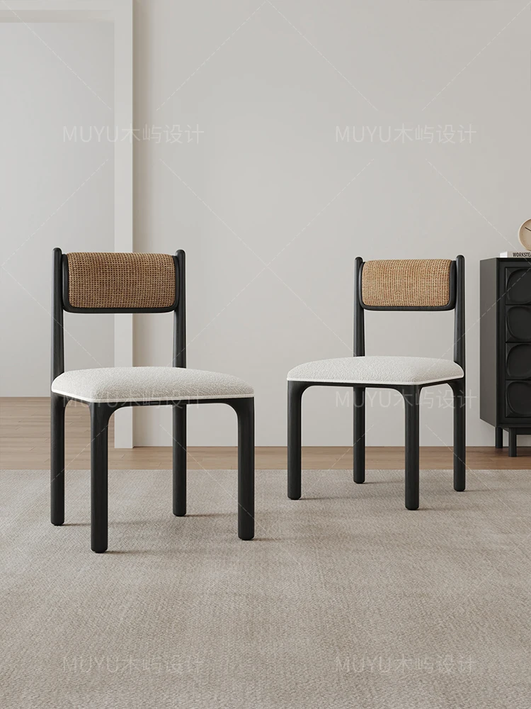 

Nordic retro dining chair home medieval designer chair dressing chair light luxury high-end restaurant