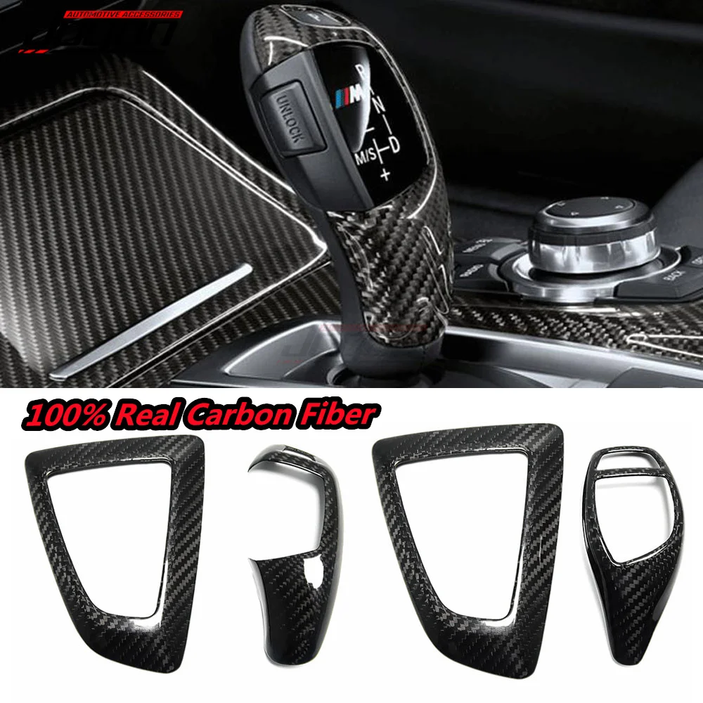 

100% Real Carbon Fiber For BMW F20 F22 F23 F30 F10 F34 GT F32 F33 F34 X5 F15 X6 F16 X3 F25 Gear Shift Cover Car Interior Panel