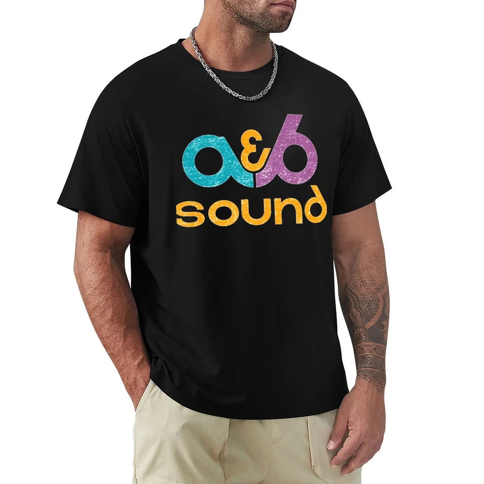 

a&b sound (worn) [Roufxis-Rb] T-Shirt shirts graphic tees Personalized t-shirt summer tops mens fashion