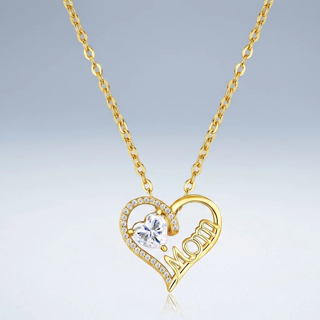 BOCAI NEW S925 Sterling Silver Jewelry Inlaid With Moissanite Double Heart Shape Heart Pendant  Valentine's Day Selected Gift