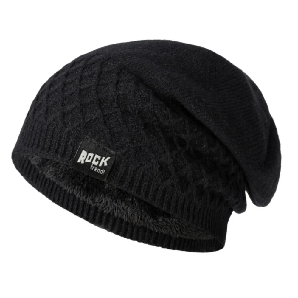 بسيطة بلون السترة قبعة صوف مبطن الدفء قبعة الجمجمة للجنسين قبعات الشتاء الشتاء #1