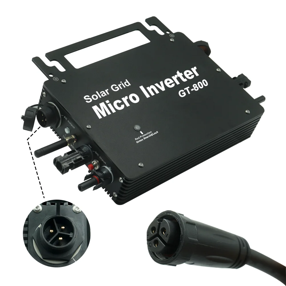 Imagem -02 - Micro Solar Grade Tie Inverter Ip66 à Prova Dágua Eletrodoméstico Conversor de Energia Camping dc 1650v para ac 110v 230v 800w