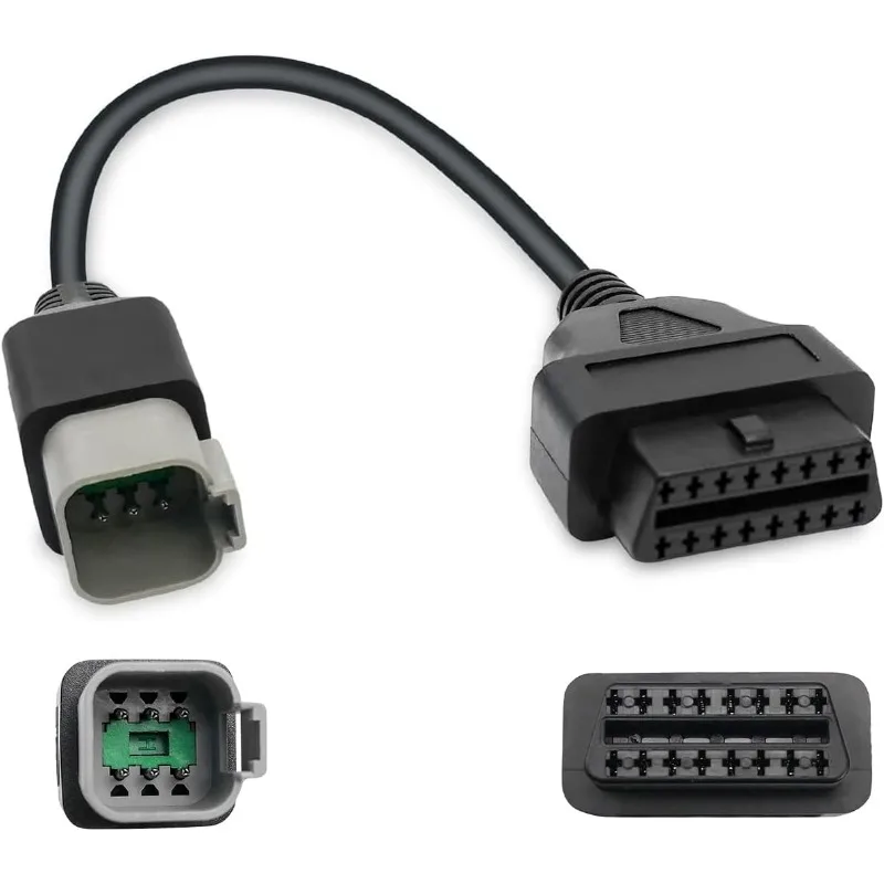 6 Pin To 16 Pin OBD2 Diagnostic Adapter Cable for BRP Outlander Renegade Maverick Can-Am Moto ATV UTV CAN Bus ELM327 Code Reader