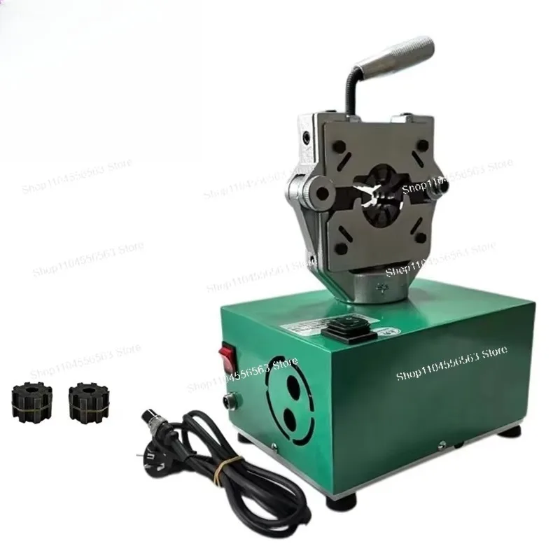 400W 220V Electric Hydraulic Hose Crimper, Portable Auto AC Pipe Press Machine with 2 Sets Molds