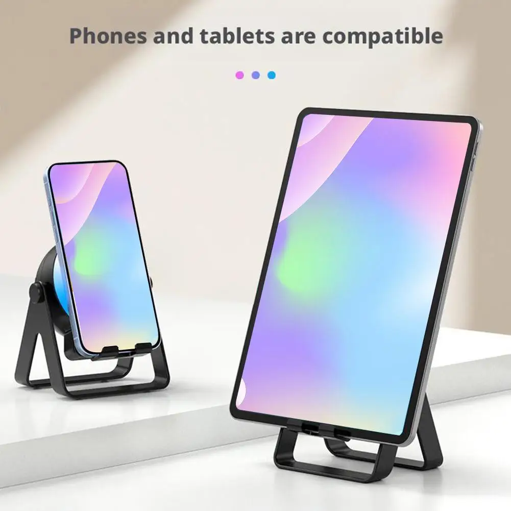Smart Sensing Bluetooth Speaker Phone Holder with Cool Led Colorful Mood Wireless Speaker Stand 360° Rotating