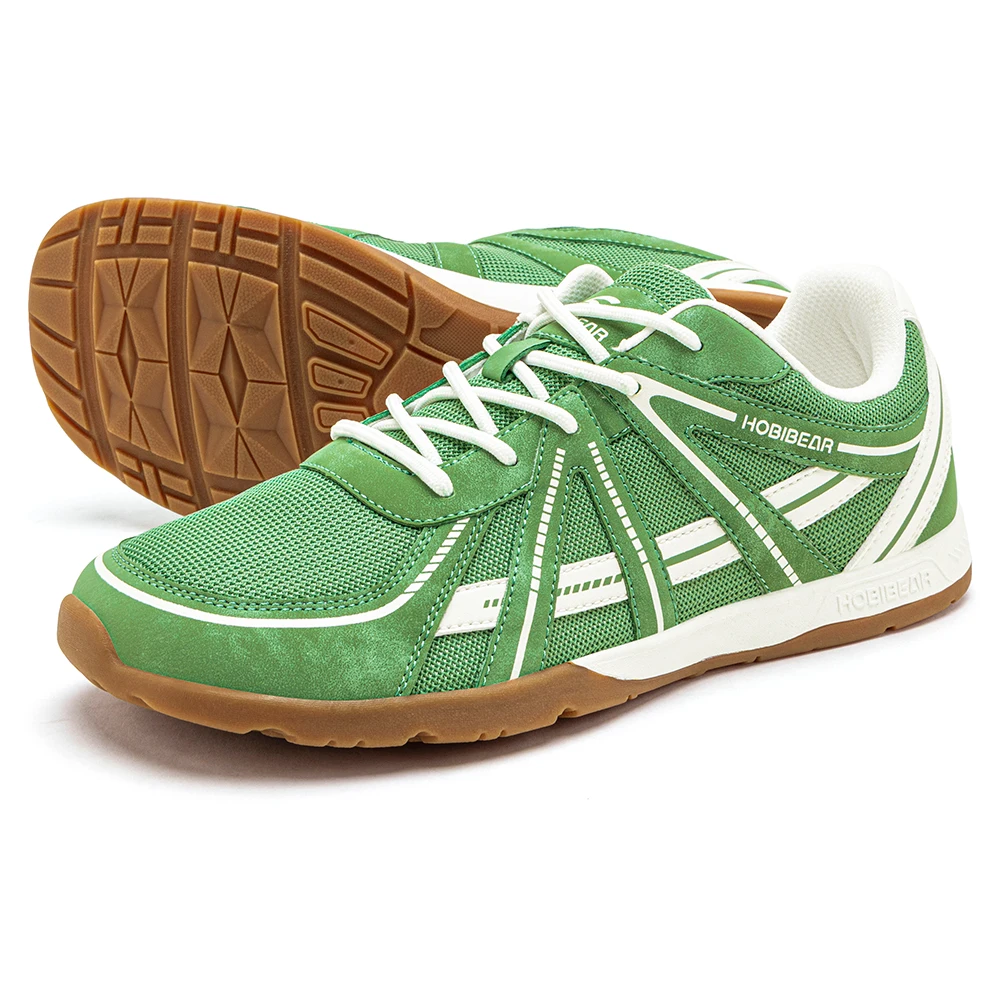 HOBIBEAR Barfuß-Laufschuhe mit breiter Zehenbox, Unisex Cross-Training-Sneaker, klassische Retro-Schnürschuhe – Detail 2