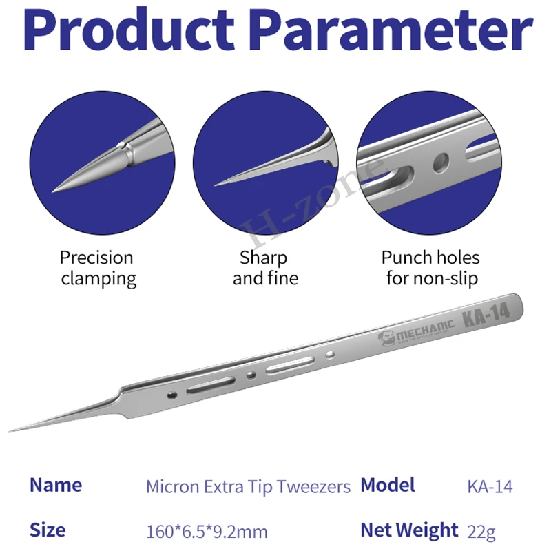 Meccanico KA-14 pinzette a filo volante in acciaio inossidabile estremamente affilate e dure Non magnetiche riparazione del telefono cellulare della scheda madre BGA