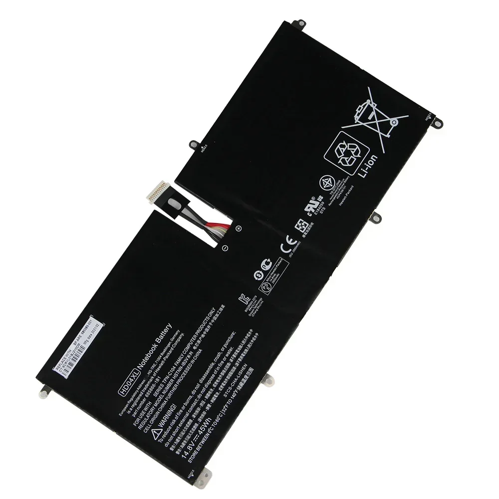Replacement Battery HD04XL For HP Envy Spectre XT HSTNN-IB3V 13-2120tu TPN-C104 13-2095ca 685989-001 Spare Batteries With Tool