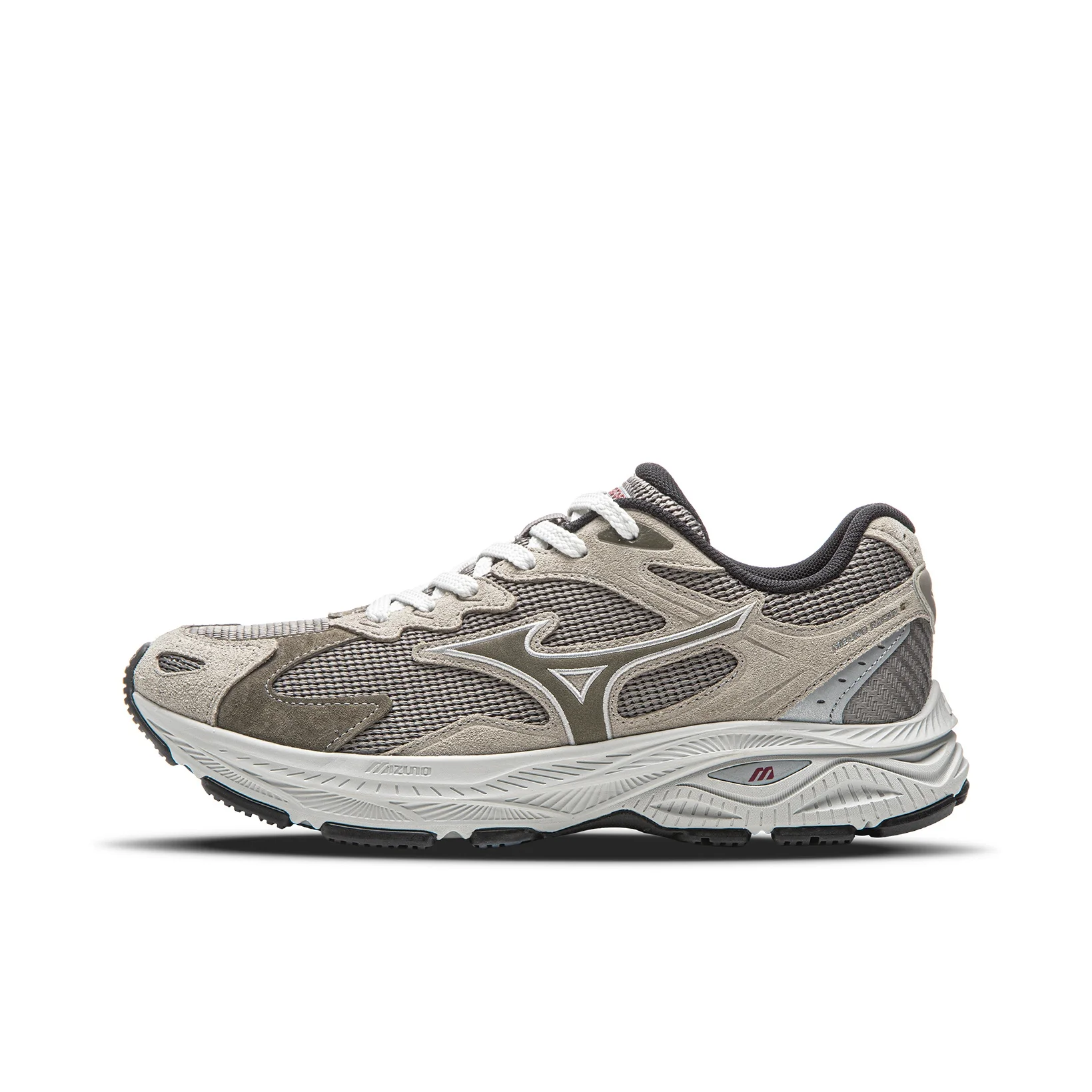 Zapatillas de running Mizuno Racer S de caña baja unisex gris ceniza D1GH253507