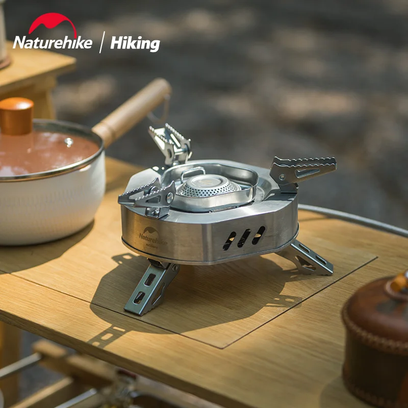 Naturehike Camp Stove 1kg Portable Folding 4400W Gas Burner Adjustable Stainless Steel Bracket Stove For Outdoor Travel Cooker