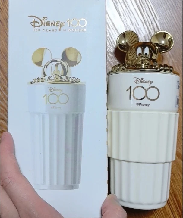 Disney dessin animé 100e anniversaire Mickey Mouse figurines tasse à boire Minnie tasses en céramique poignée de lait tasse à café