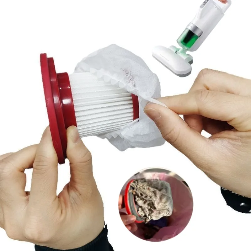 20/50pcs No-rinse Disposable Vacuum Cleaner Filter Protective Cover Non-woven  for Handheld Vacuum Cleaner Accessories
