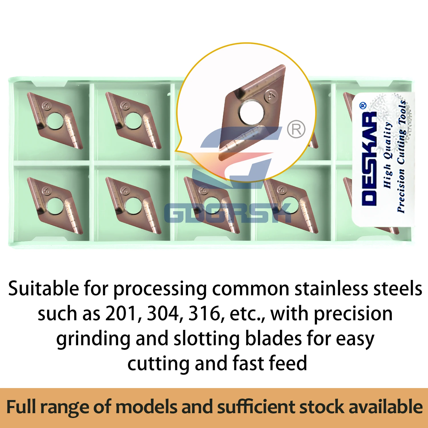DESKAR 100% оригинальные внешние круговые лезвия токарного станка CCMT060204/08 DNMG150604/08-HS R-VF LF6118 режущие инструменты из нержавеющей стали с ромбами