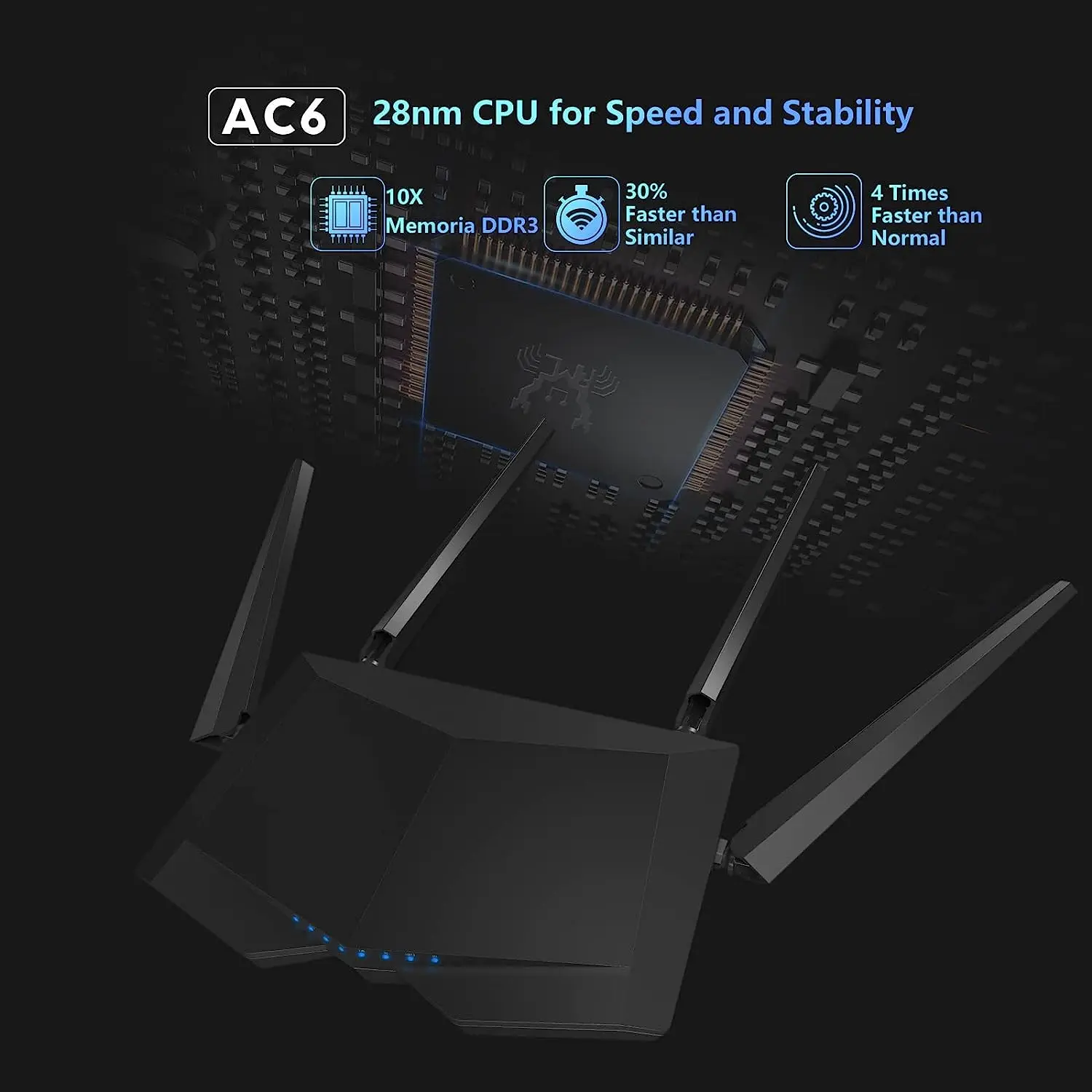 Original Tenda AC6 1200Mbps Dual Band Wireless Router English Version Wireless Wifi Router