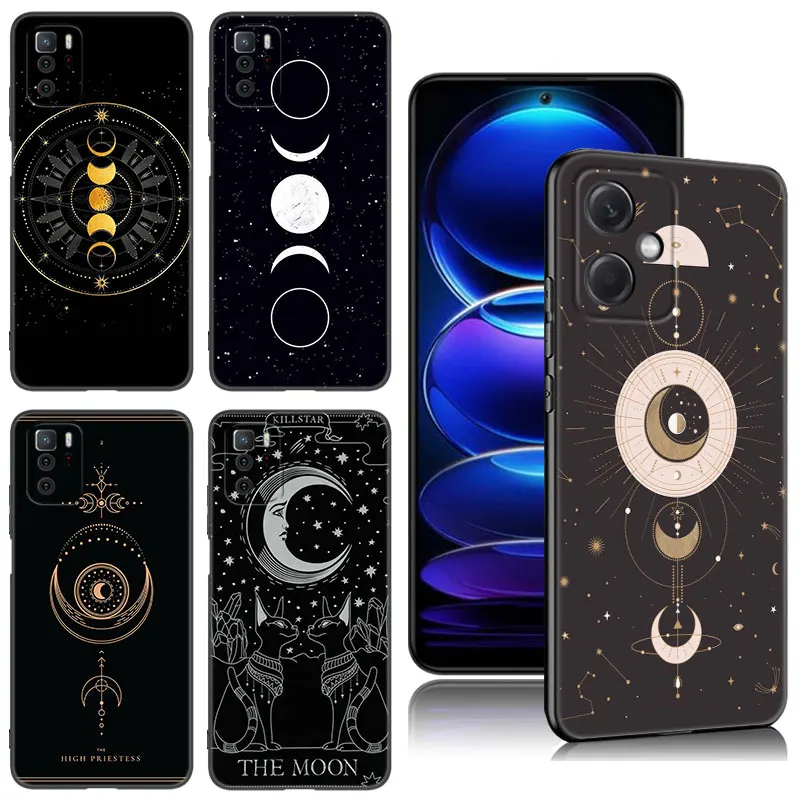 Witches Moon Tarot Mystery Totem Black Phone Case For Xiaomi Redmi Note 10 11 11S 12 13 4G 8 9 11T Pro 5G Plus 8T 9S 10S 12S