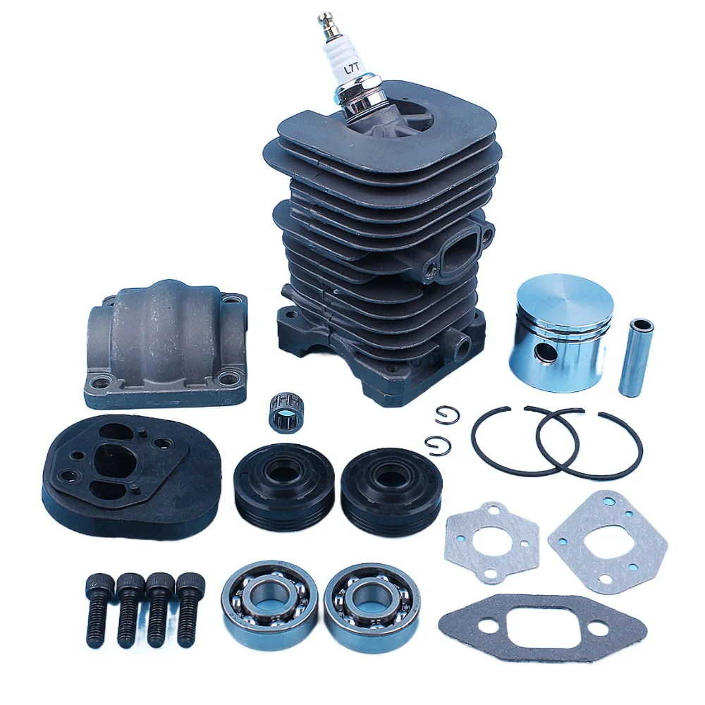 41.1mm Cylinder Piston Pan Crank Bearing Seal Gasket Kit For MCCULLOCH MAC CAT 335 435 440 338 438 444 Chainsaw Nikasil Plated