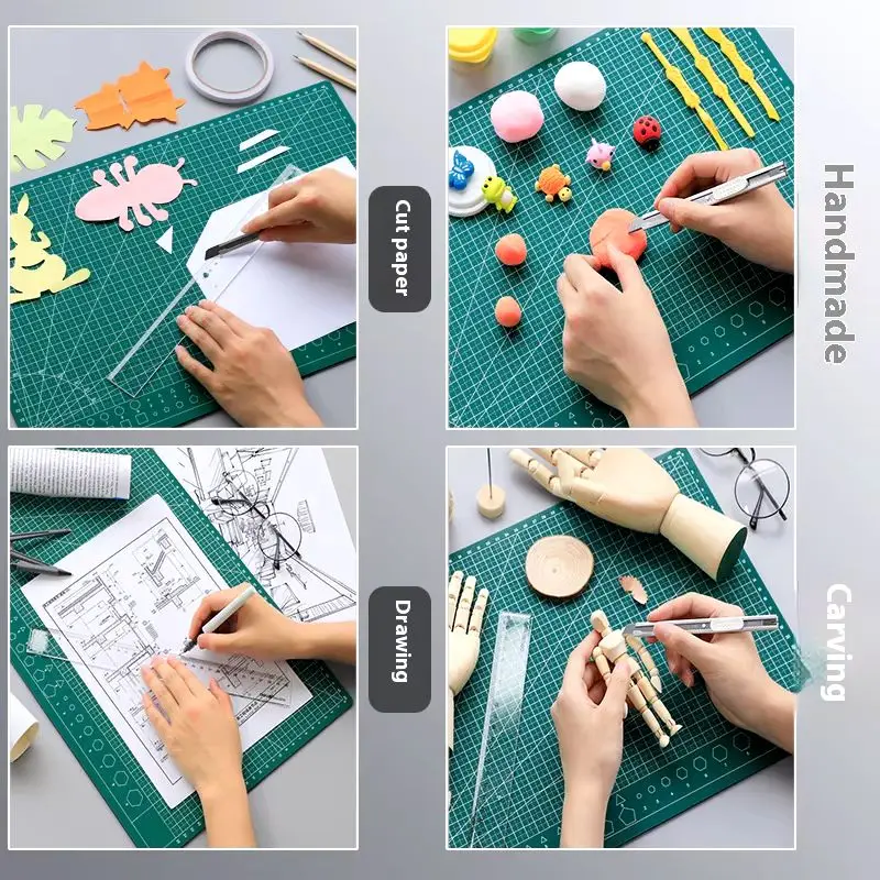 1pc Art Cutting Pad Board A2/A3/A4/A5 Diy Making Tools Children Handmade Clay Mat Large Double Side Self Healing Cutting Mat