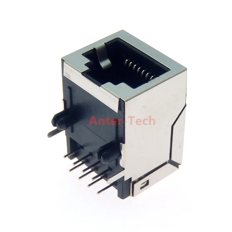 RJ45/rj45 unlit network socket 8P8C PCB horizontal mounting pins Shielded Ethernet interface 90 degree network Internet module