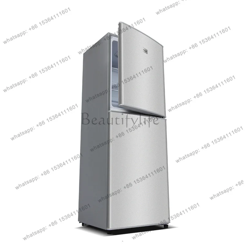 Hot 162-228 liters small refrigerator, refrigerated under freezing in household rental, mini double door refrigerator