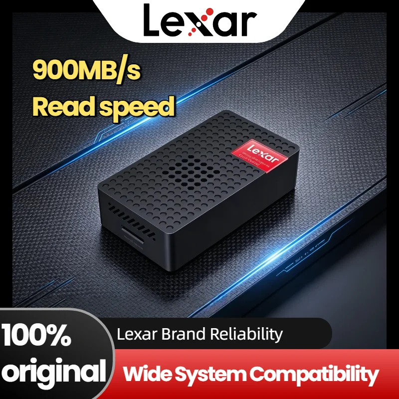 

Original Lexar RW540U microSDXC Express Card Reader 900MB s USB 3.2 Gen 2 Type C Built in Fan for PLAY PRO microSD Card