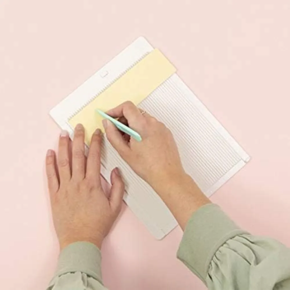 測定用グリッドペーパートリマー-スコアリングボード-長方形プラスチック封筒メーカーボード-ペーパーカッター付き-diy折り紙ツール-アートクラス用