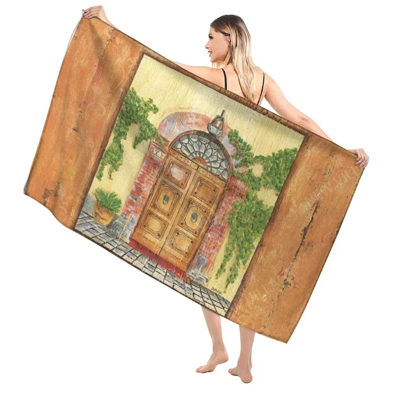 Christmas Retro Bathroom Adult Soft Bath Towel Sauna Large Beach Towel Modern Fitness Towel Hotel Women's Shower Quick Drying