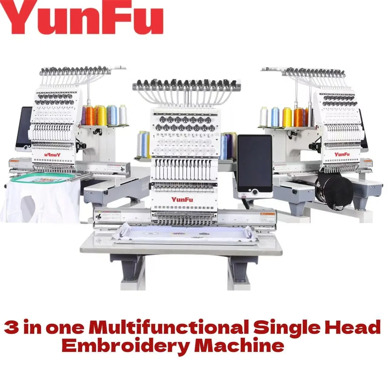 3 In 1 Embroidery Machine Automatic Industrial Commercial Embroidery Machine
