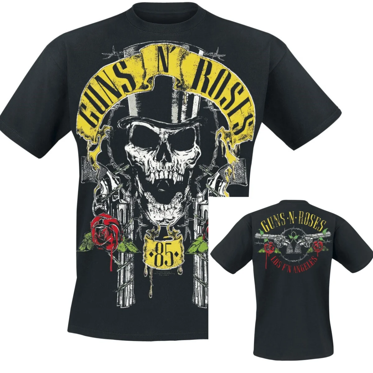 1991 Illusion Guns N' Roses T-Shirt für Männer und Frauen, Metal-Rock-Band-Grafik-T-Shirt, 100 % Baumwolle, Sommer-Streetwear-Top – Detail 4