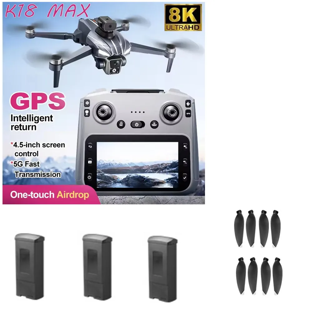 

K18 MAX GPS Drone Аккумулятор Оригинальный запасной аккумулятор 3,7 В 2200 мАч / Лопасть пропеллера / Для K18 MAX GPS Drone Parts K18 MAX Аксессуар для дрона
