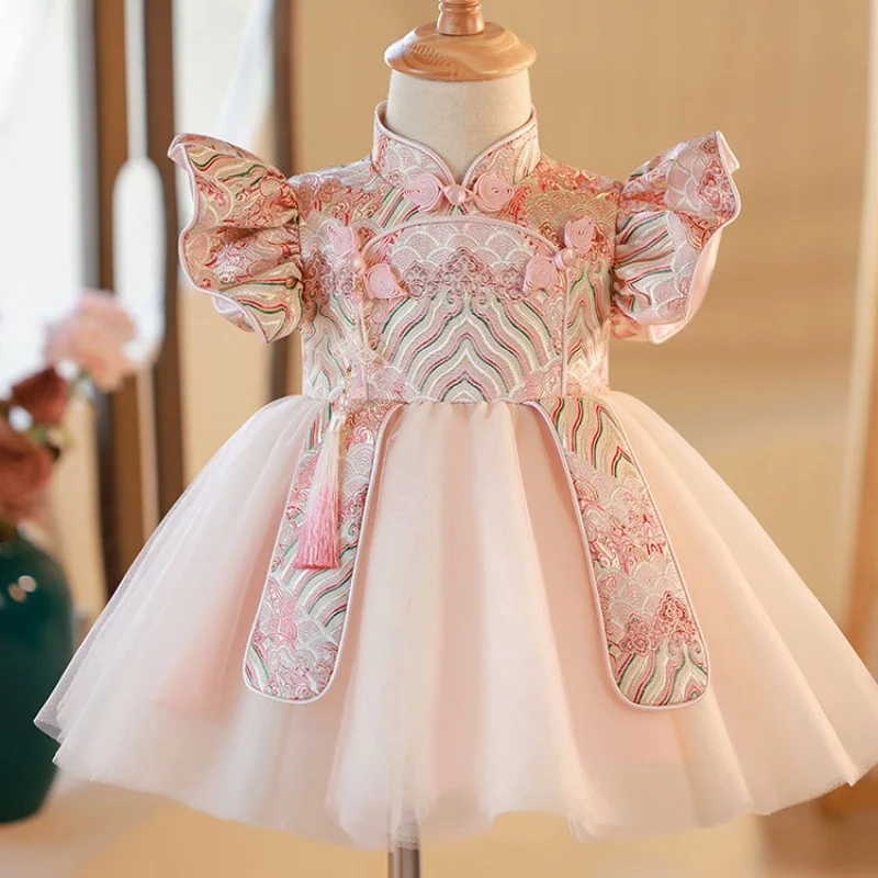 

Girls Traditional Chinese Dress For One Year Old Baby Girls Summer Autumn And Winter Birthday Celebration Dresses Ideal For New