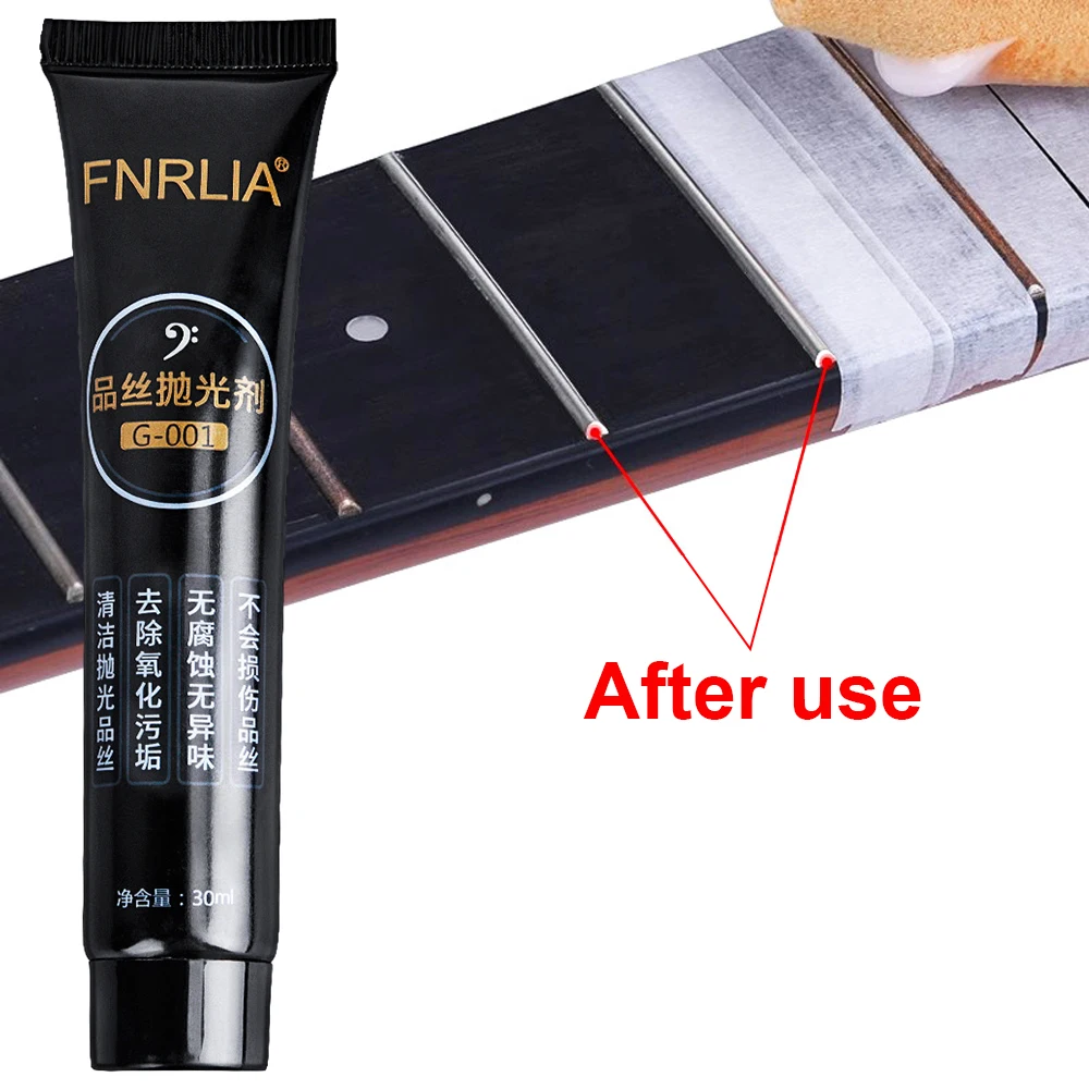 Guitar Fret Polishing Paste 30ml Polish and Cleaner Paste for Electric Guitar Pickup Bridge Multi-Purpose Metal Repair Tools