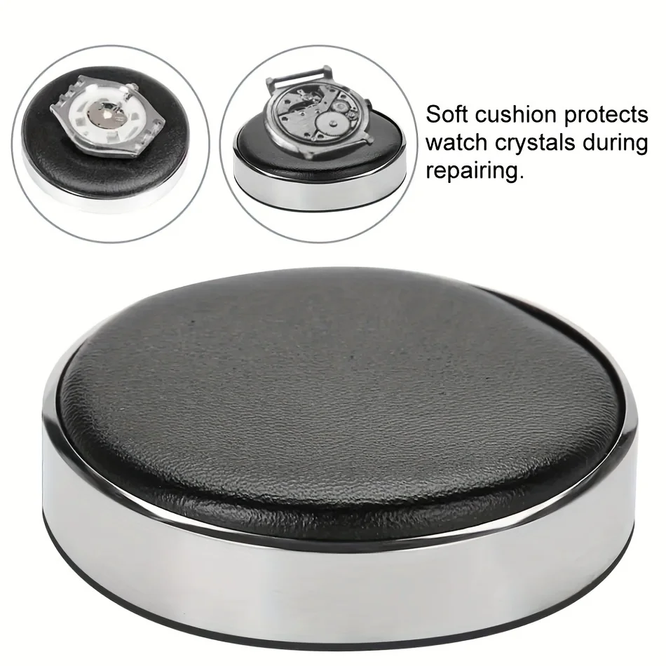 Watch Jewelry Movement Casing Cushion Pad Leather Protecting Holder Professional Watch Repair Tool Accessory for Watchmaker Watc