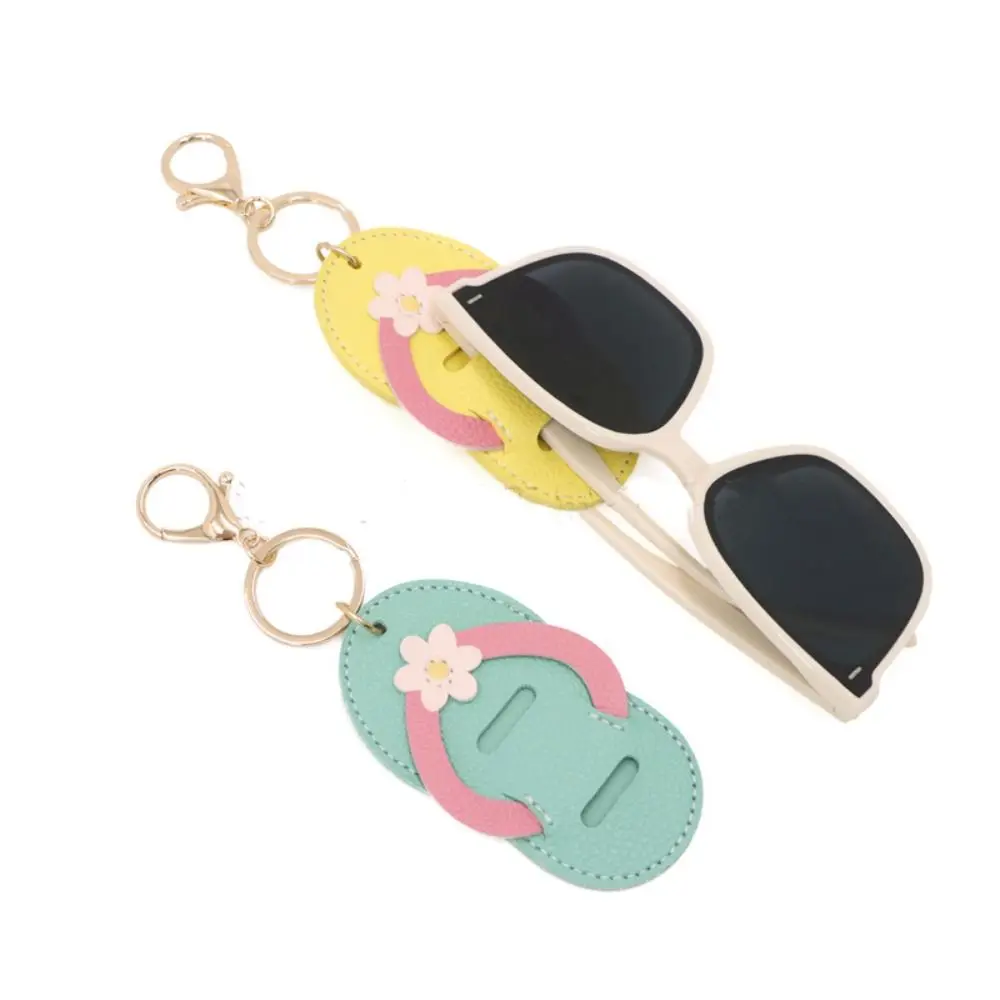 Hanger PU-Leder Schlüsselanhänger im Ozean-Urlaubsstil, Taschenanhänger, multifunktionaler modischer Brillen-Aufbewahrungsclip, Taschenornament – Detail 7
