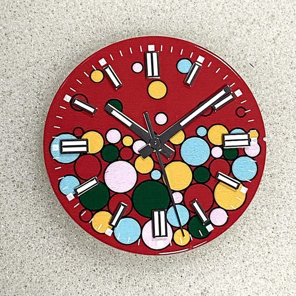 

Colorful Bubbles Pattern Watch Dial 28.5mm, Luminous Watch Faces + Pointers, for NH35/NH36/4R/7S Movement, Dial NH35 Hands Set