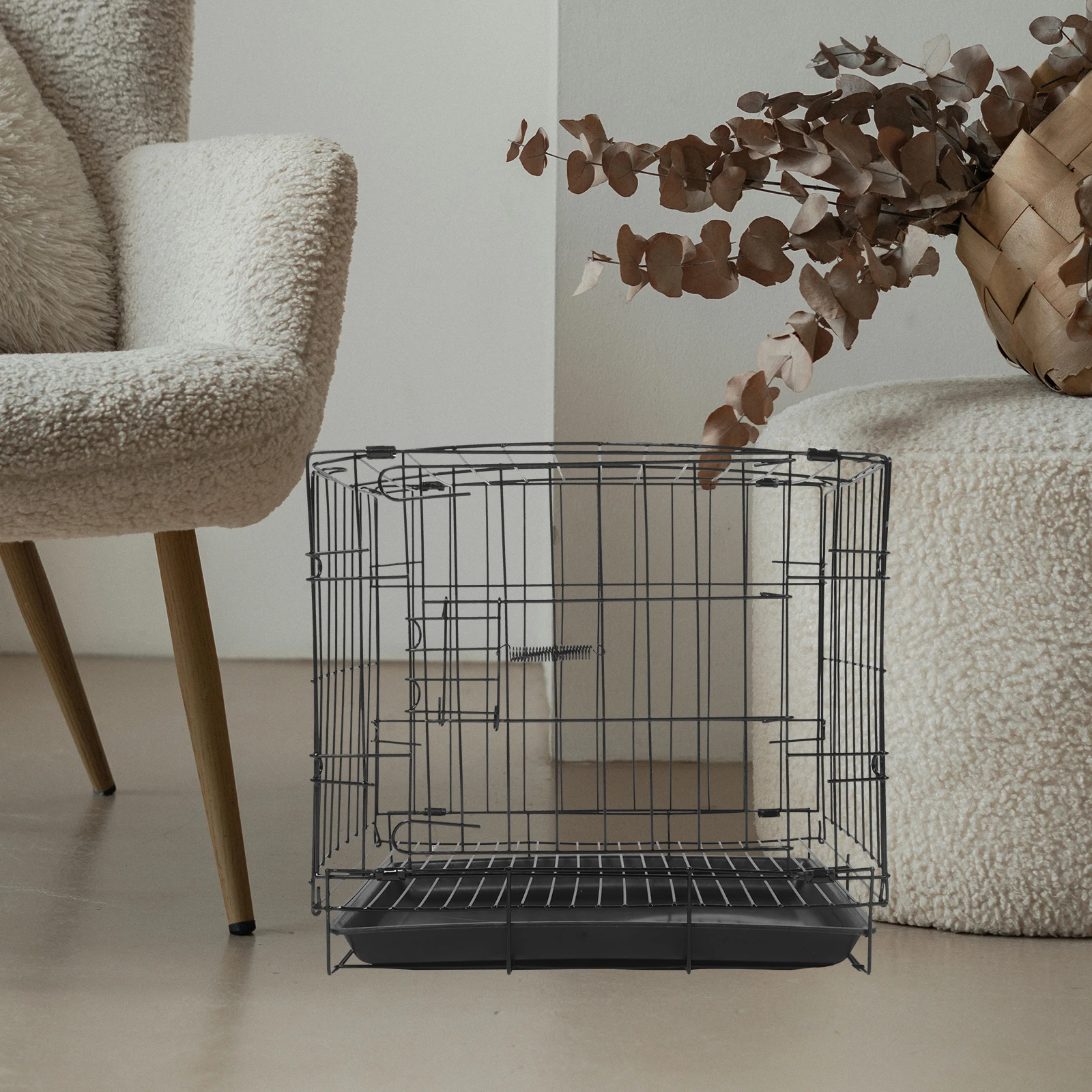 

Pet Folding Cage Chinchilla Dog Travel Crate Kennel Rabbit Cages Metal Bunny Iron Wire for Household Pets Cat