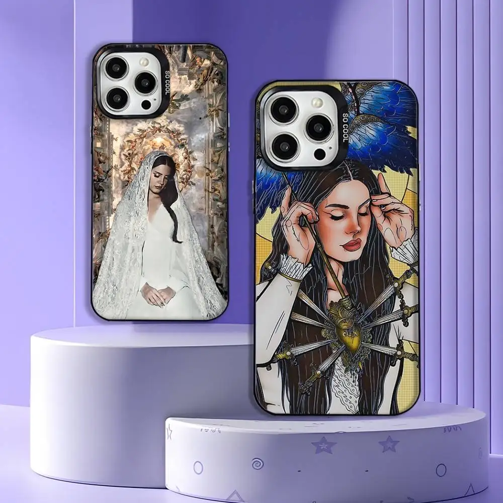 

L-Lana Del Rey Singer Phone Case For iPhone 17,16,15,14,13,12,11,Pro,Max,Plus,E,Air,Mini Black Tpu Cover