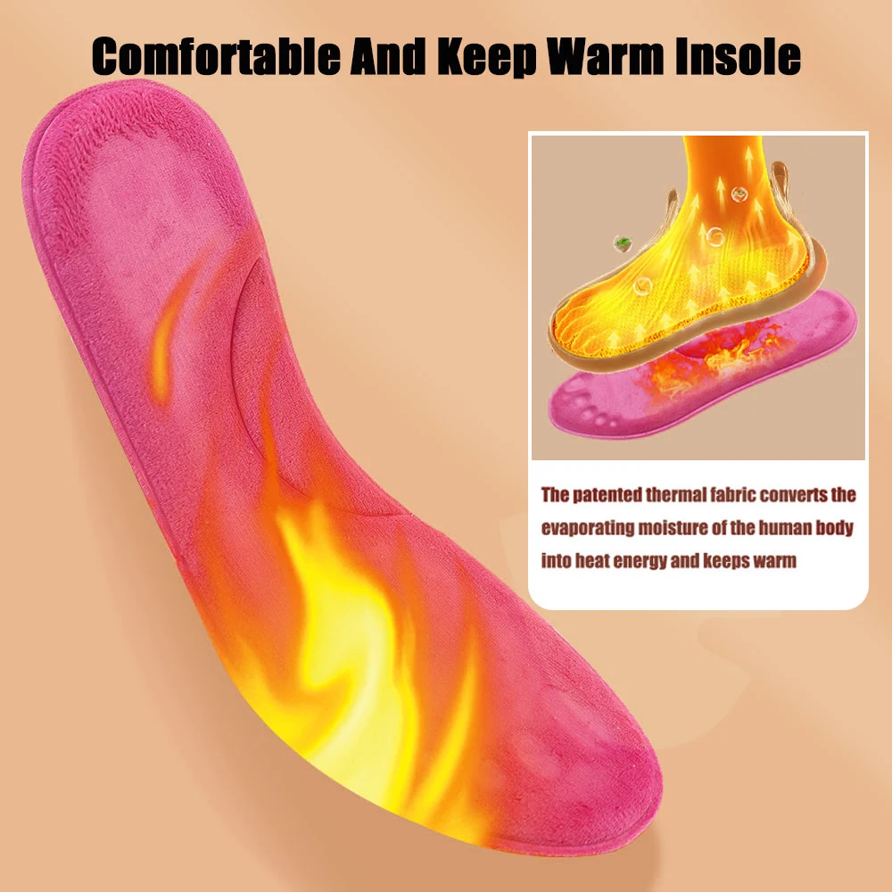 الشتاء الفراء الذاتي التدفئة النعال 1/10 قطعة لينة الحرارية رشاقته نعل رغوة الذاكرة منصات الأحذية أحذية رياضية دافئة إدراج النساء الرجال #6