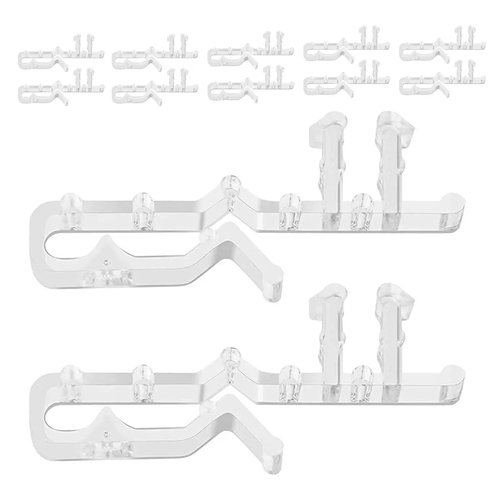 12Pcs Clear Valance Clips for Blinds Secure Replacement Clips for Vertical Blinds Roller Shades Blind Accessories