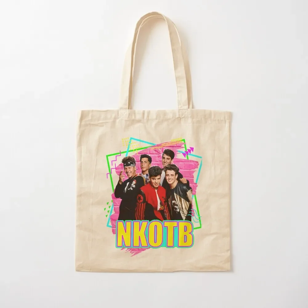 NKOTB Music Classic T-Shirt Tote Bag shopper bag women canvas custom fabric bag tote canvas