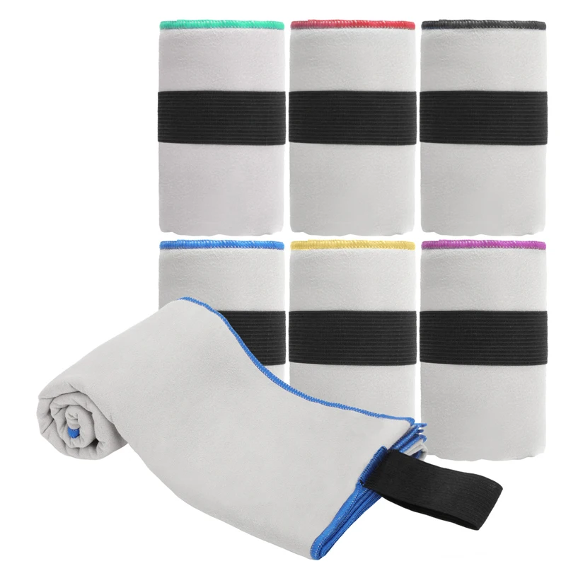 Quick Dry Microfiber Sports Towel 40X80CM Grey Gym Towel For Fitness Running Tennis Hiking Cycling Camping Football