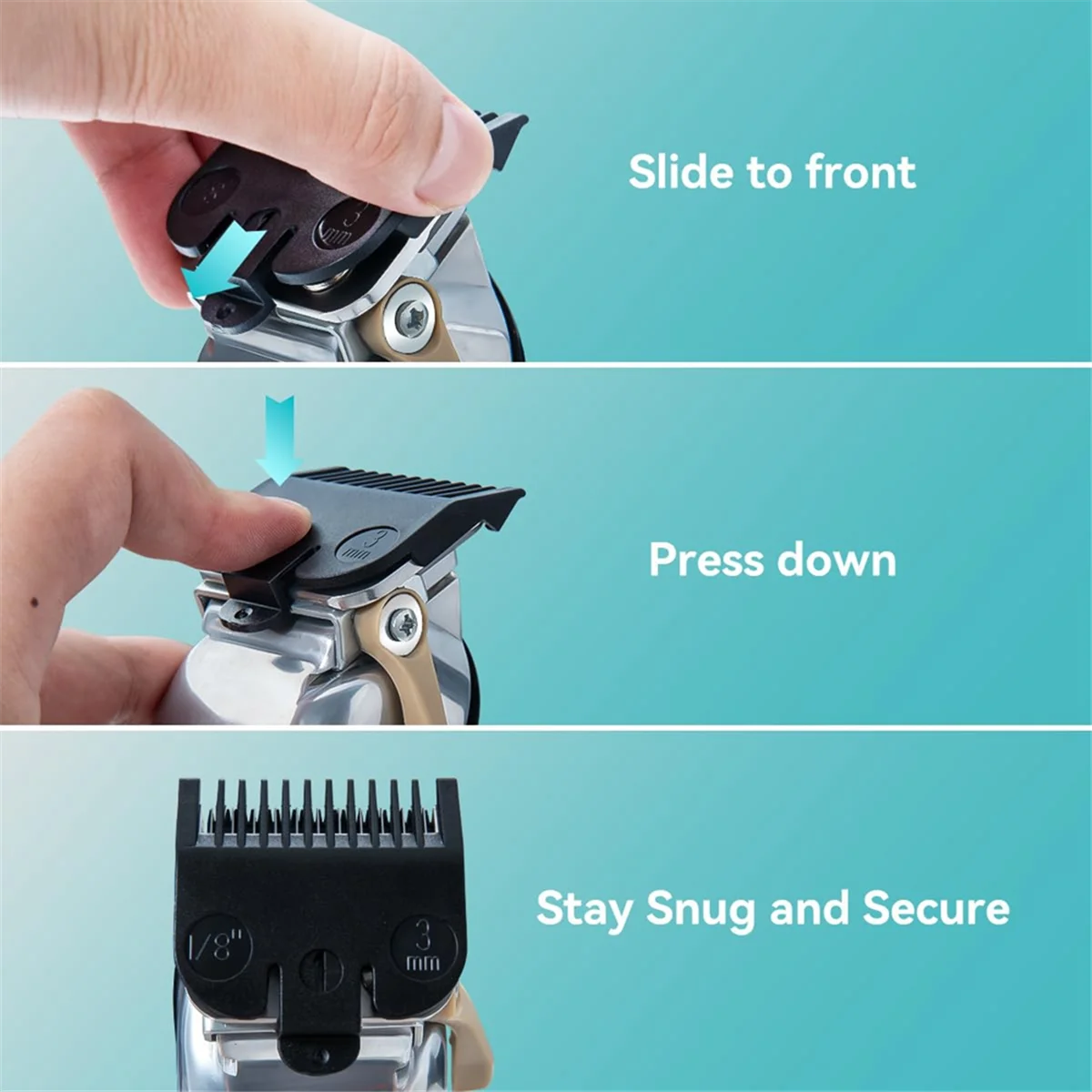 

10PCS Clipper Guards Set for Most Wahl Clippers and Babyliss FX870 Clipper Guides Replacement - 1/16inch to 1inch BLJS