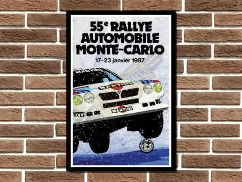 Lancia Rally Monte Carlo Metal Wall Sign Garage Sign Wall Plaque Man Cave Bar