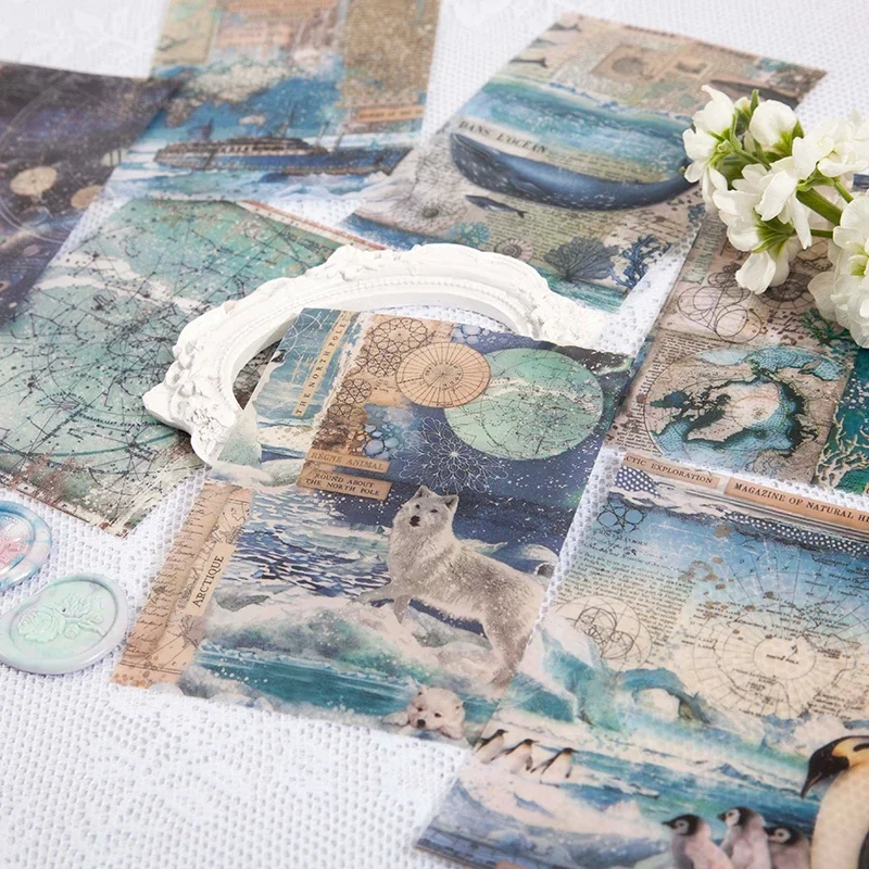 30Pieces/Pack Paper for Bloom Series DIY Journal Sulfuric Paper Pad Plant Decoration Collage Pape Vintage Stickers Scrapbooking
