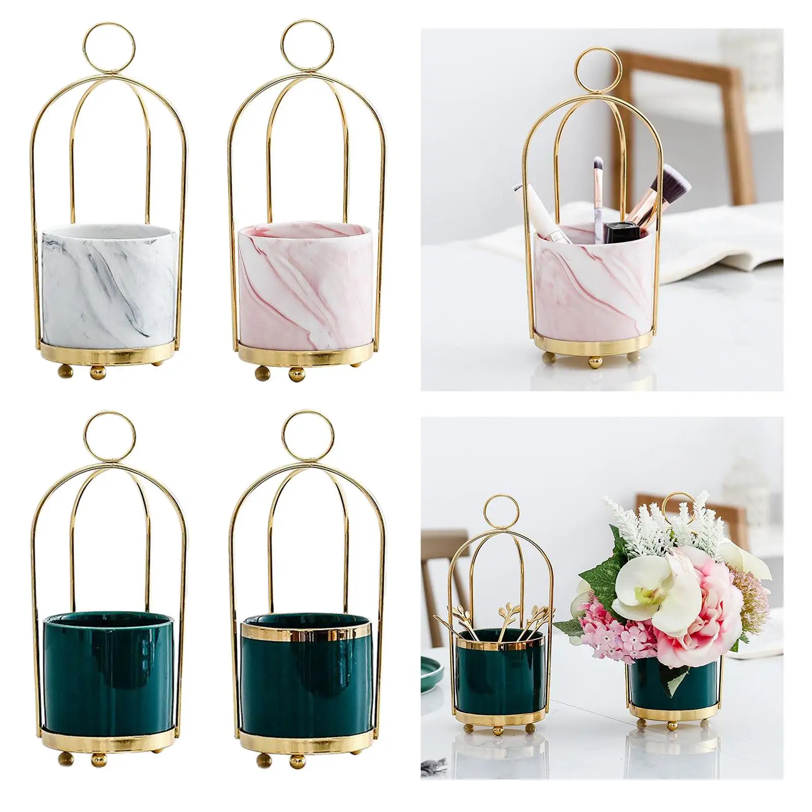 

Mini Creative Flower Vases Pot Hanging Ceramic Storage Jar Holder Ornaments
