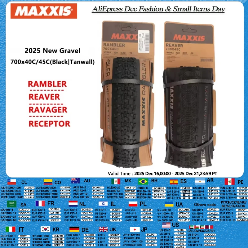

MAXXIS New RAMBLER REAVER Gravel Tire HYPR-X Tubeless Gravel Bike Tire 700x40C/45C Folding Cyclo-cross Gravel Outer Tire