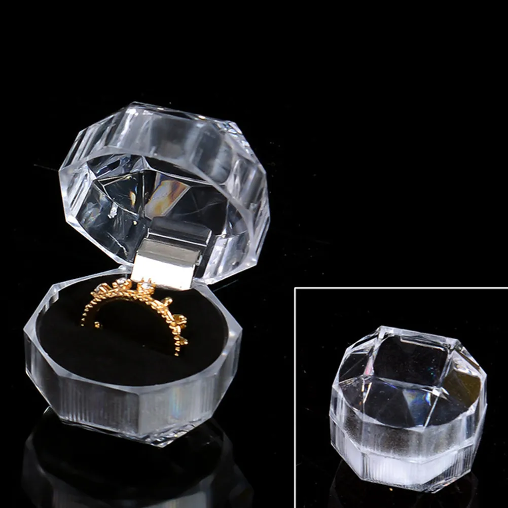 

20 шт. пластиковых коробок для демонстрации колец, органайзеры для хранения ювелирных изделий, портативные футляры для обручальных колец, свадебные принадлежности
